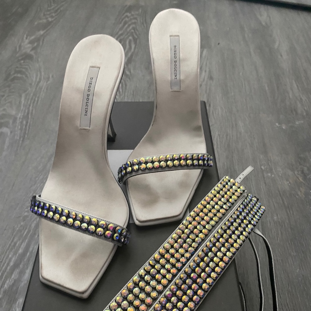 Iridescent Rhinestone Heels